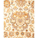 Intricately crafted traditional rug with warm tones and floral motifs.