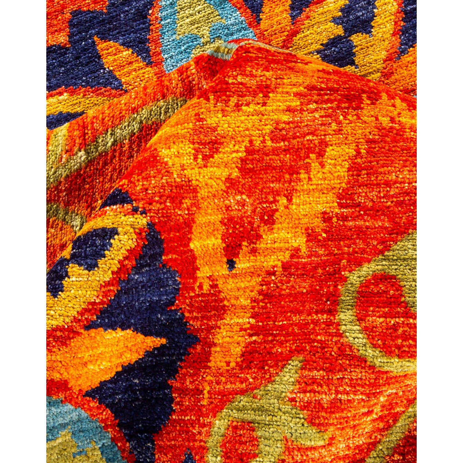 DS Suzani Hand-Knotted Rug - Orange 9' 0" x 12' 1" Default Title
