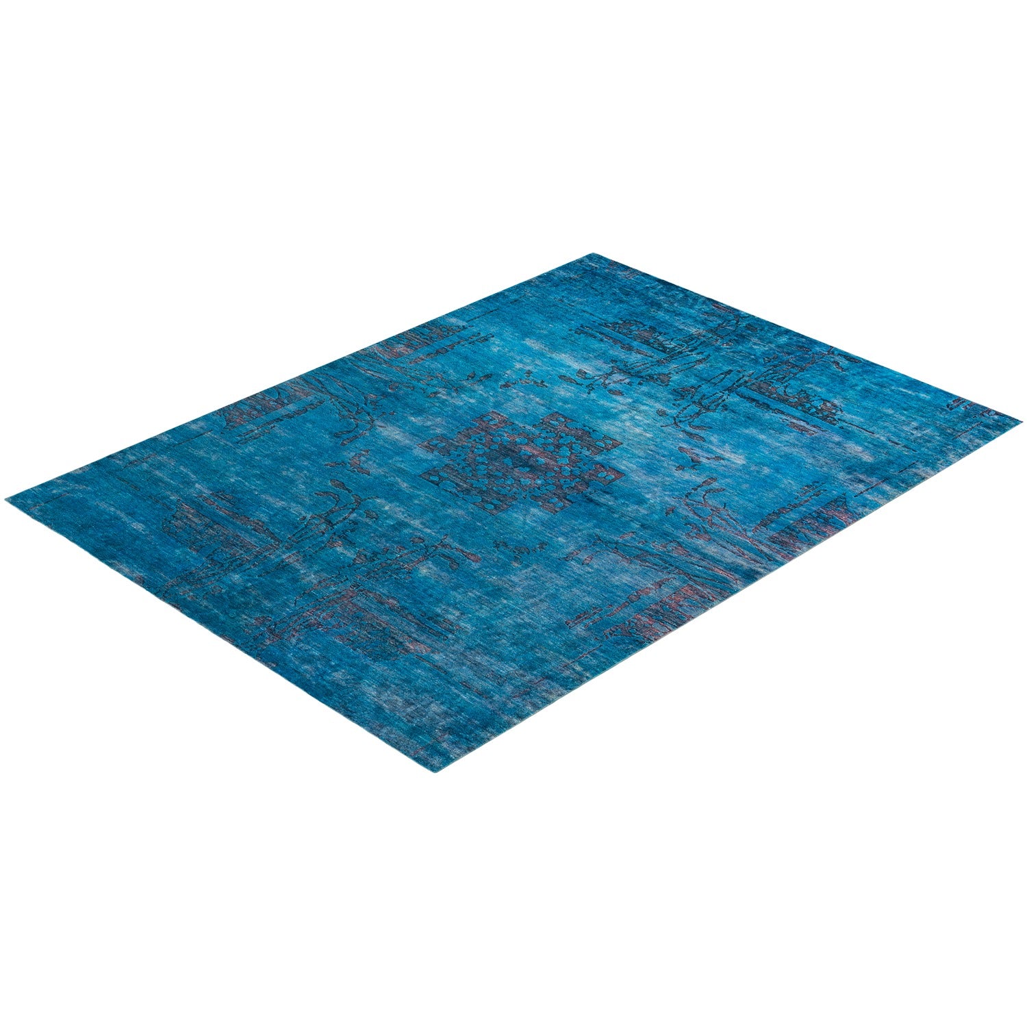 DS Vibrance Hand-Knotted Rug - Blue 6' 0" x 9' 1" Default Title