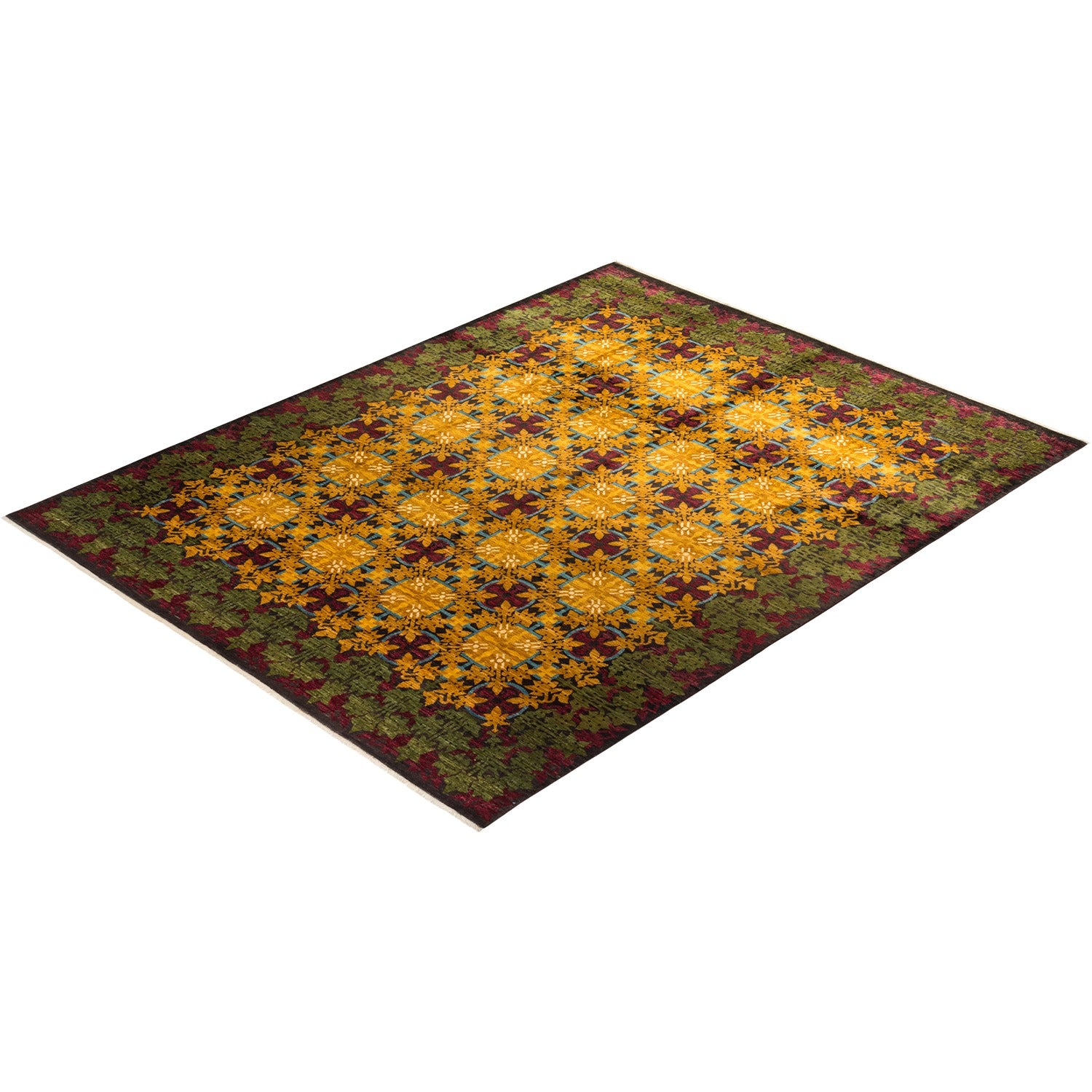 DS Suzani Hand-Knotted Rug - Brown 10' 0" x 13' 1" Default Title