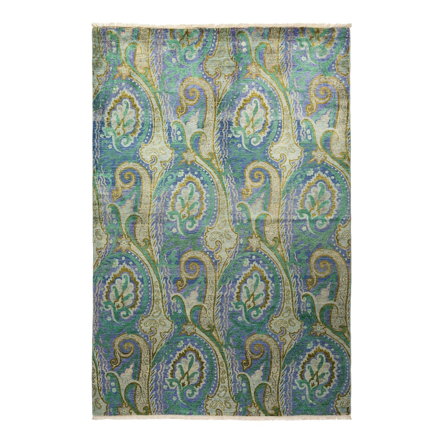 DS Suzani Hand-Knotted Rug - Light Blue 6' 1" x 9' 1" Default Title