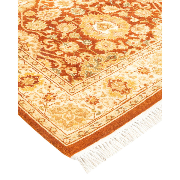 Exquisite oriental rug showcasing intricate floral motifs in warm hues.