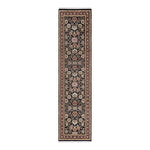 Intricate floral motif runner in pink, beige, and blue shades.