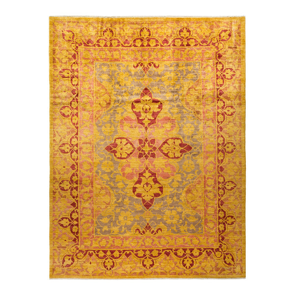 DS Eclectic Hand-Knotted Rug - Yellow 8' 10" x 11' 8" Default Title