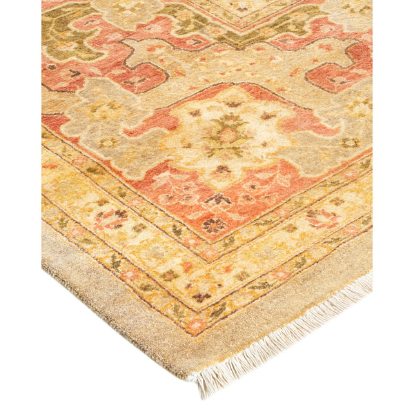 Ornate Middle Eastern-inspired area rug with intricate traditional motifs.