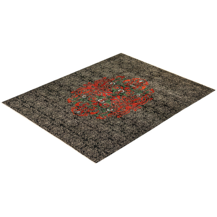 An elegant, floral-patterned rug with a traditional design aesthetic.