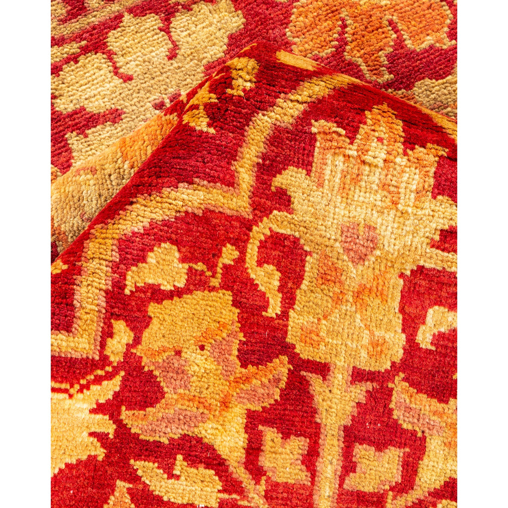 Vibrant, detailed fabric with floral motifs showcases rich textures.