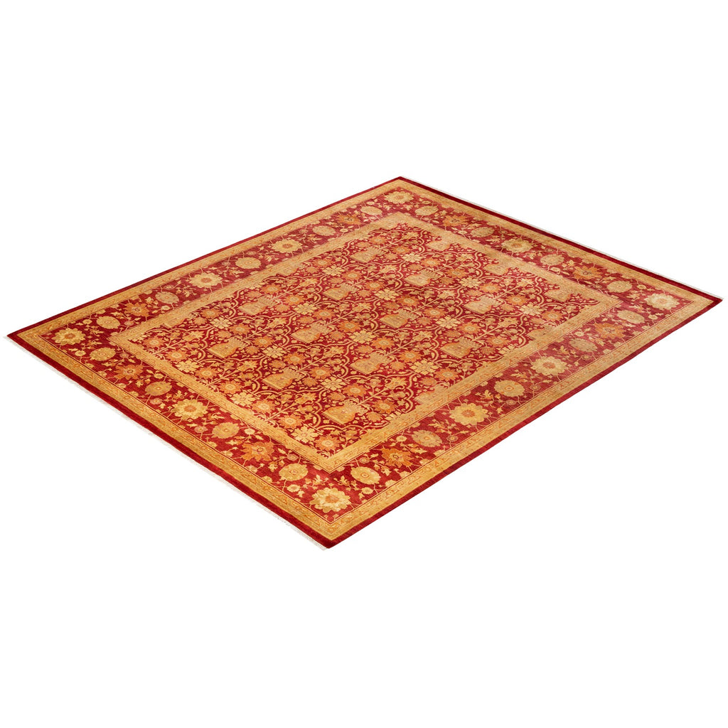 Intricately designed traditional rug with a rich warm color palette.