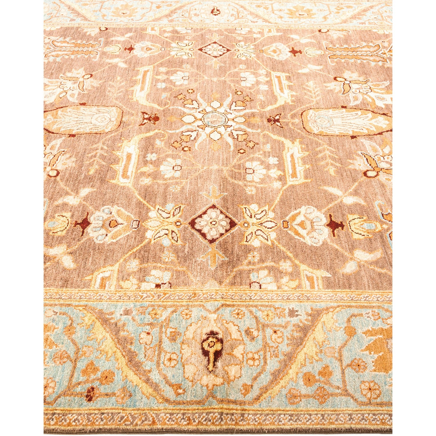 Exquisite vintage-inspired rug with intricate patterns and muted color palette.