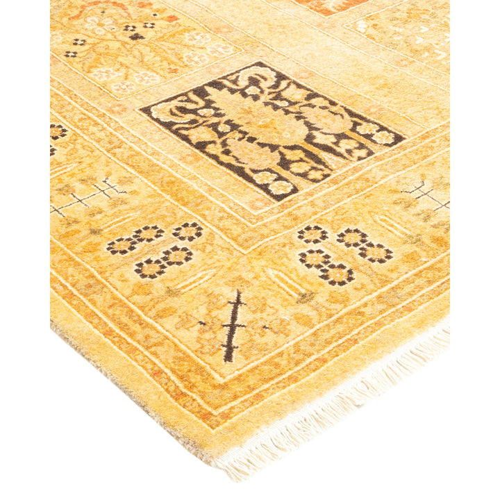 Traditional oriental-inspired rug with intricate patterns and luxurious texture.
