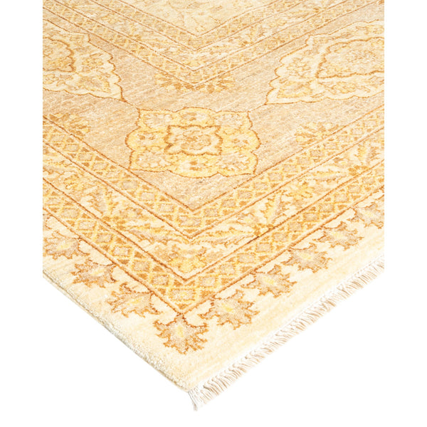 Decorative area rug with plush texture and intricate floral pattern