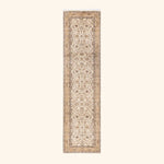 Ornate cream rug with intricate floral motifs in Persian style