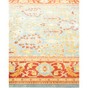 Exquisite hand-woven rug adorned with intricate patterns in harmonious colors.