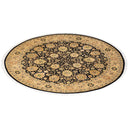 Exquisite round area rug showcasing intricate patterns and luxurious design.