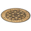 Exquisite round area rug showcasing intricate patterns and luxurious design.