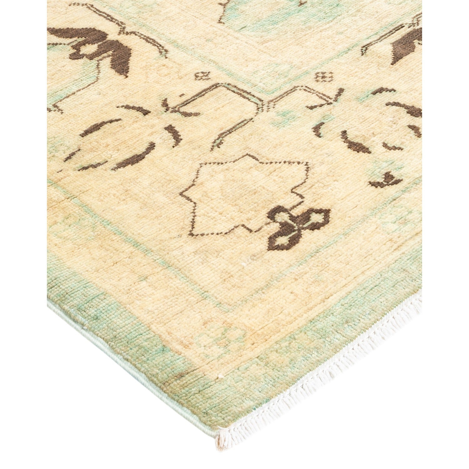 DS Eclectic Hand-Knotted Rug - Green 6' 8" x 7' 8" Default Title