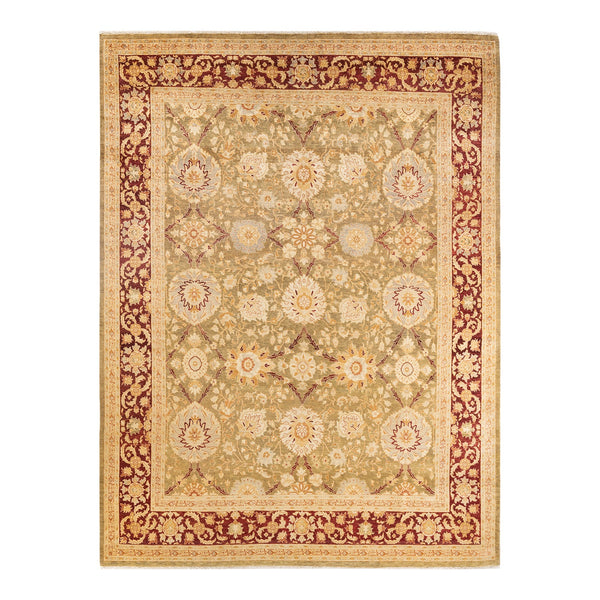 Exquisite rectangular area rug showcases intricate patterns and luxurious design.