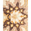 Close-up of an abstract patterned textile with warm earthy tones.