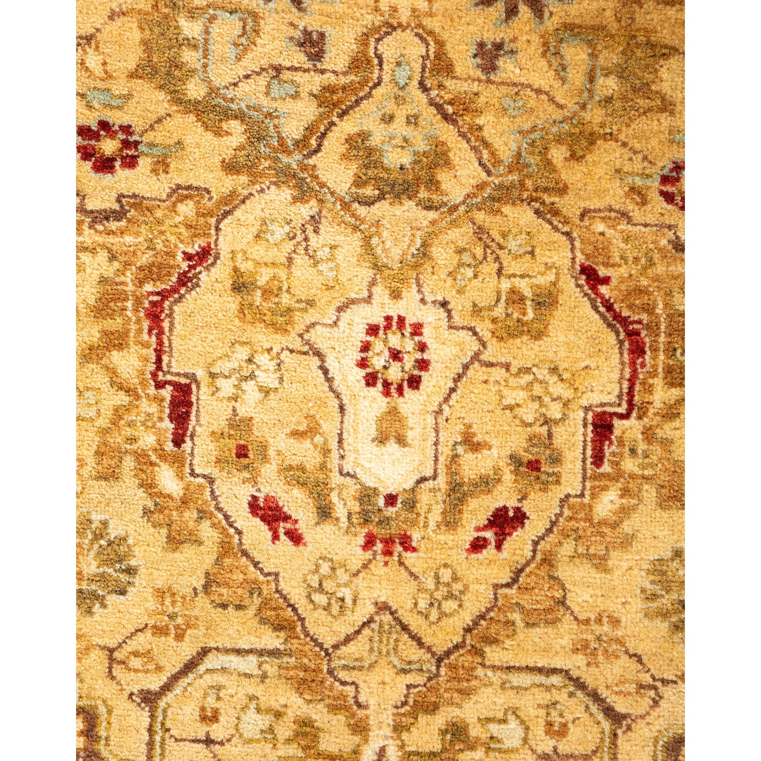 DS Mogul Hand-Knotted Rug - Yellow 6' 1" x 6' 3" Default Title