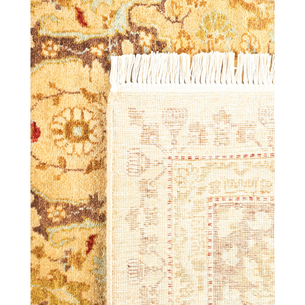 Contrasting rug styles showcase intricate patterns and plush textures.