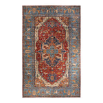 Exquisite symmetrical oriental rug with intricate patterns and rich colors.