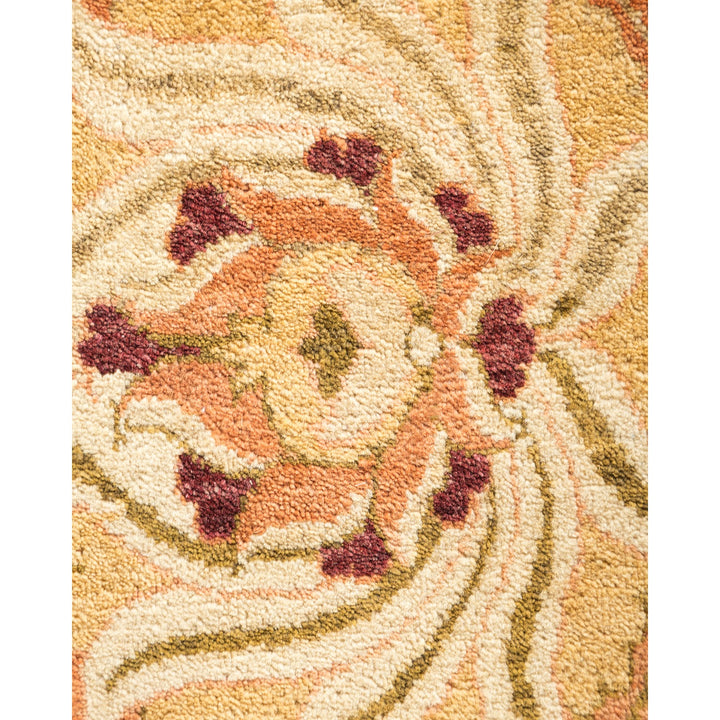 Close-up of a thick, textured fabric with detailed floral design.