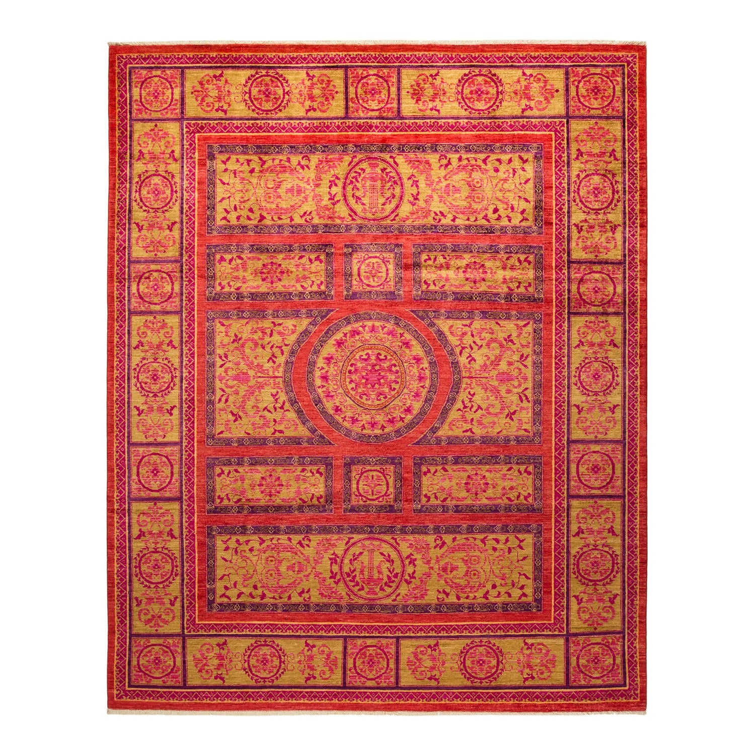 DS Eclectic Hand-Knotted Rug - Red 8' 0" x 9' 10" Default Title