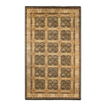 Exquisite Oriental rug featuring intricate symmetrical patterns in warm tones.