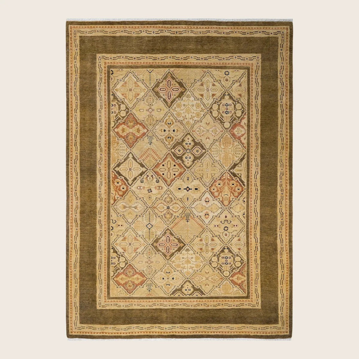 Multicolored Traditional Wool Rug 6 x 85"