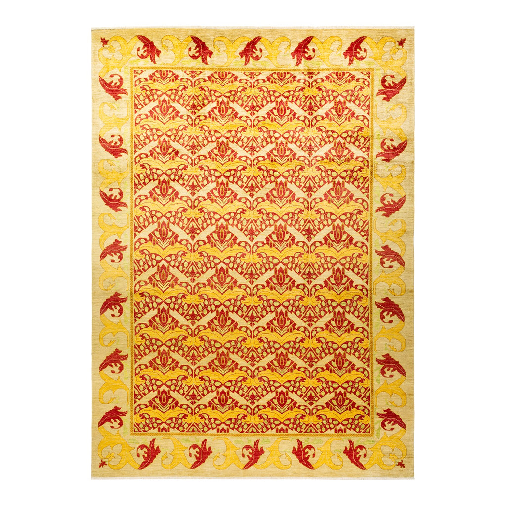 DS Arts & Crafts Hand-Knotted Rug - Red 9' 10" x 13' 10" Default Title