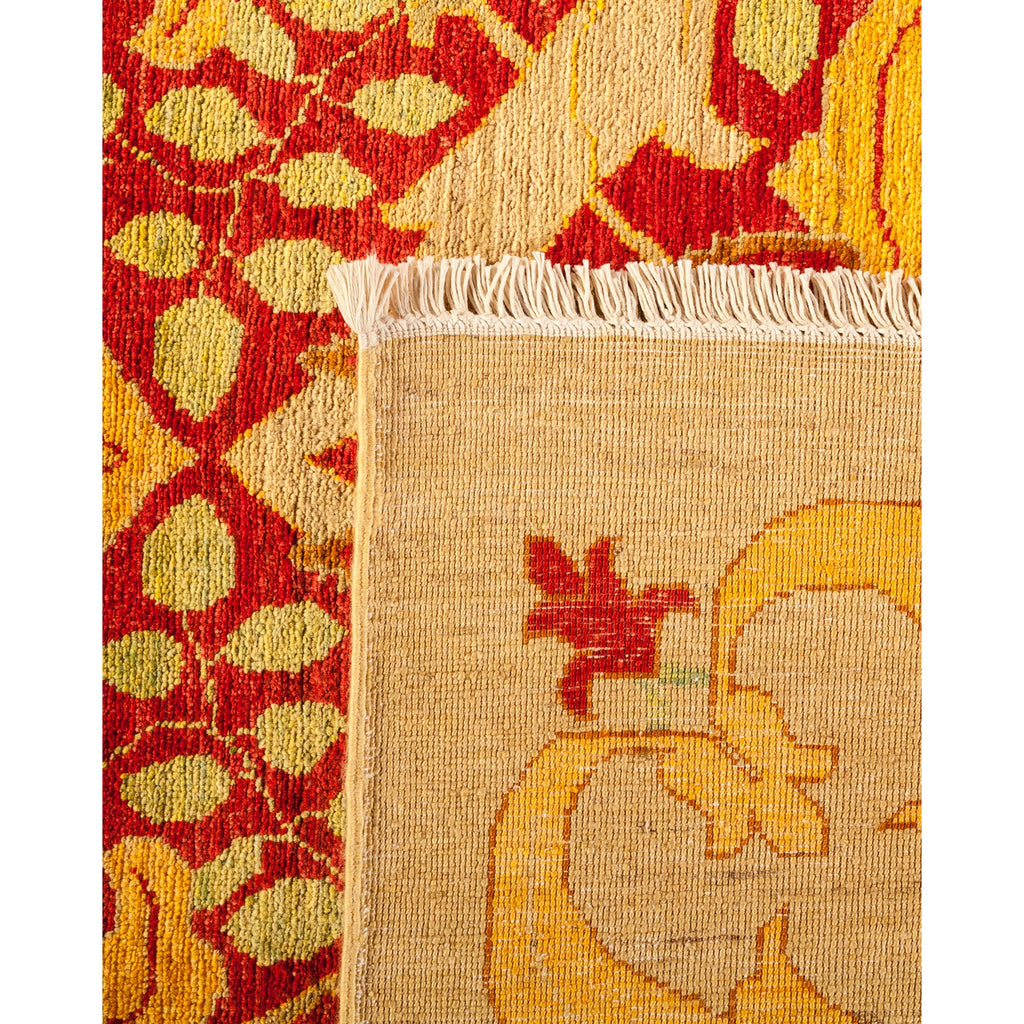 Vibrant and intricate textile weavings featuring abstract and floral designs.