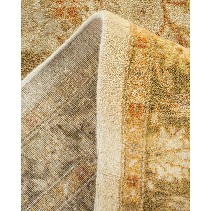 Close-up of two carpets showcasing contrasting patterns and textures.