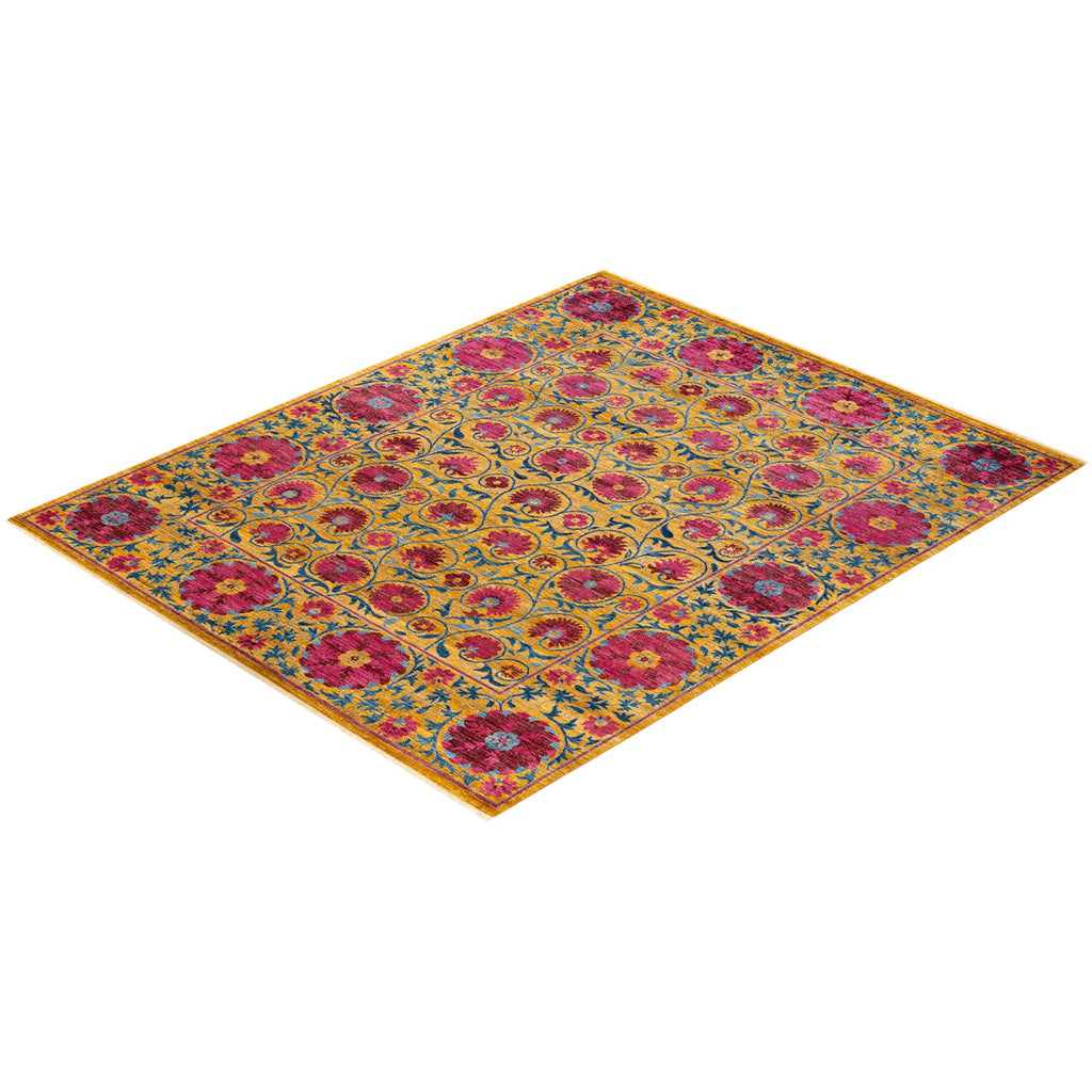 DS Suzani Hand-Knotted Rug - Yellow 8' 1" x 10' 0" Default Title