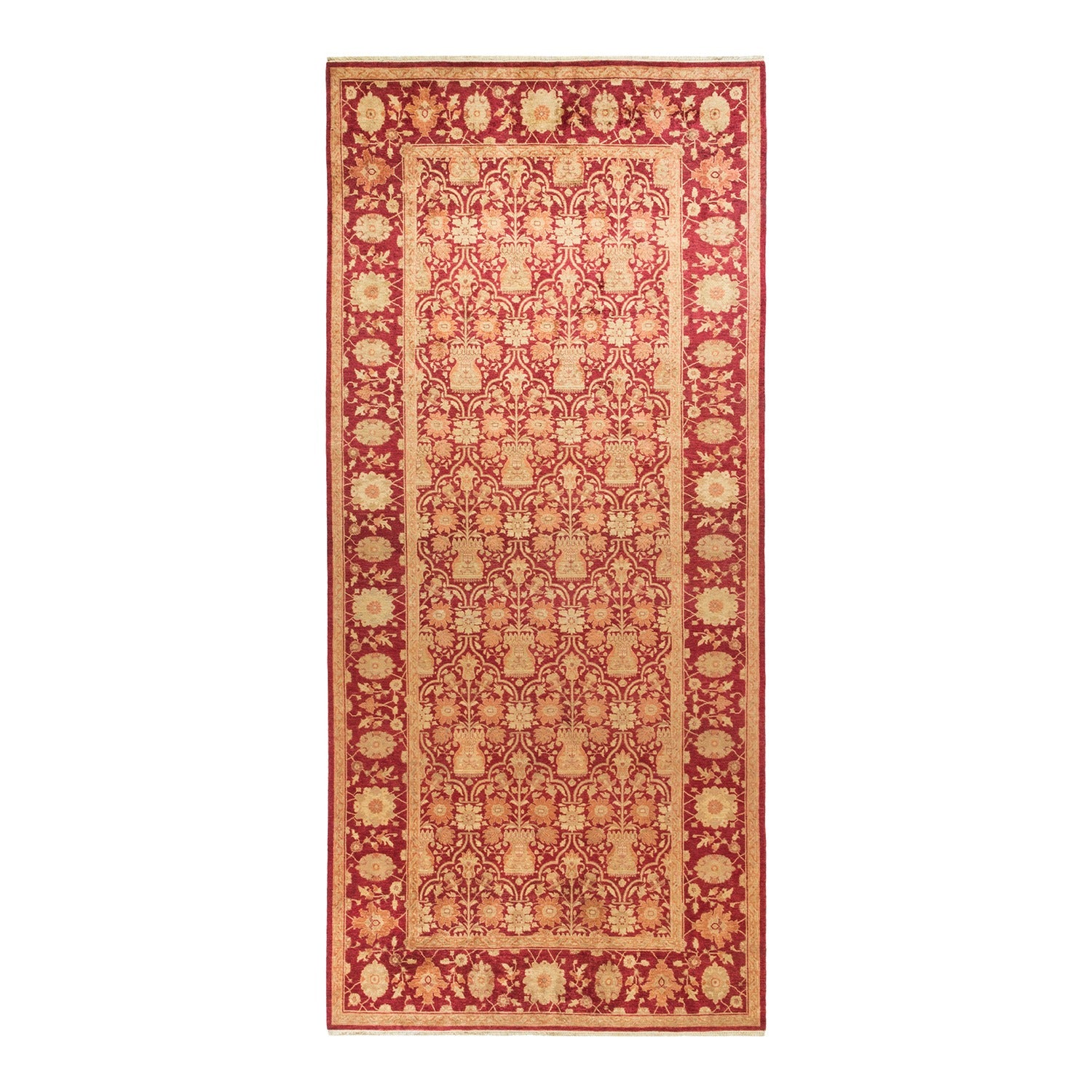 DS Eclectic Hand-Knotted Rug - Red 6' 1" x 13' 6" Default Title