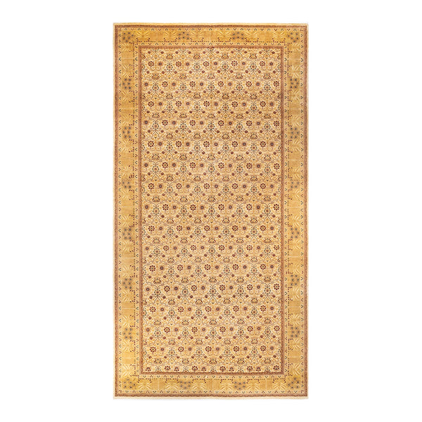 Traditional rectangular rug with dense floral motifs and intricate designs.