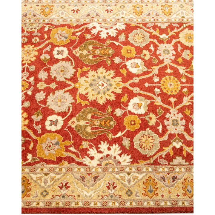 Exquisite Persian-inspired area rug with intricate floral design and craftsmanship.