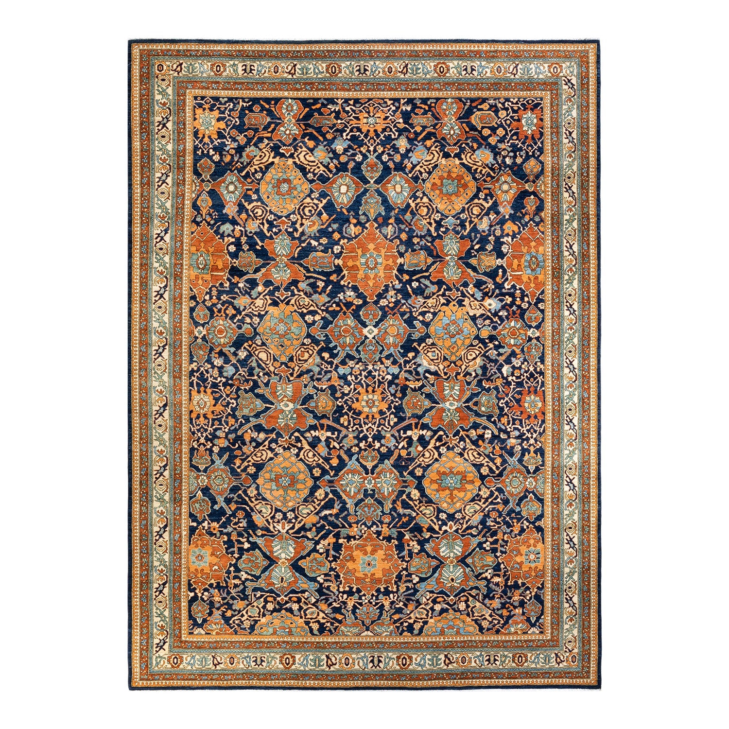 DS Serapi Hand-Knotted Rug - Blue 9' 11" x 13' 10" Default Title