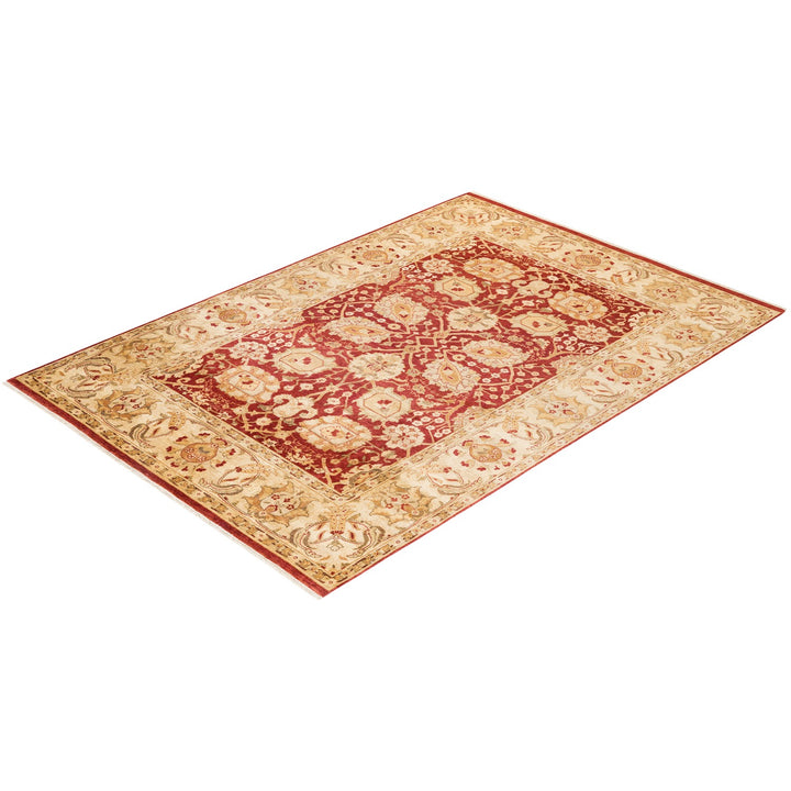 Exquisite traditional oriental rug with intricate floral and geometric patterns.