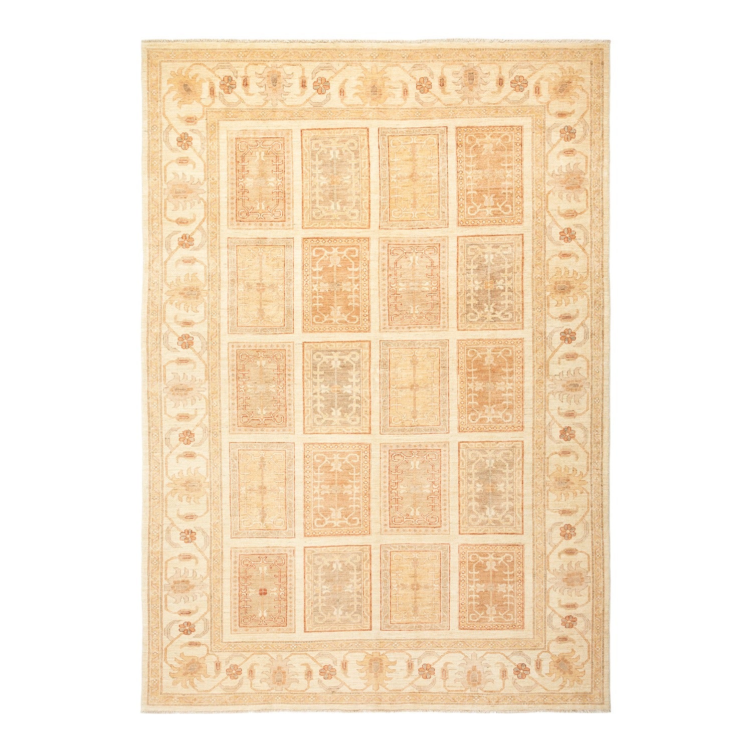 DS Eclectic Hand-Knotted Rug - Ivory 6' 7" x 9' 4" Default Title