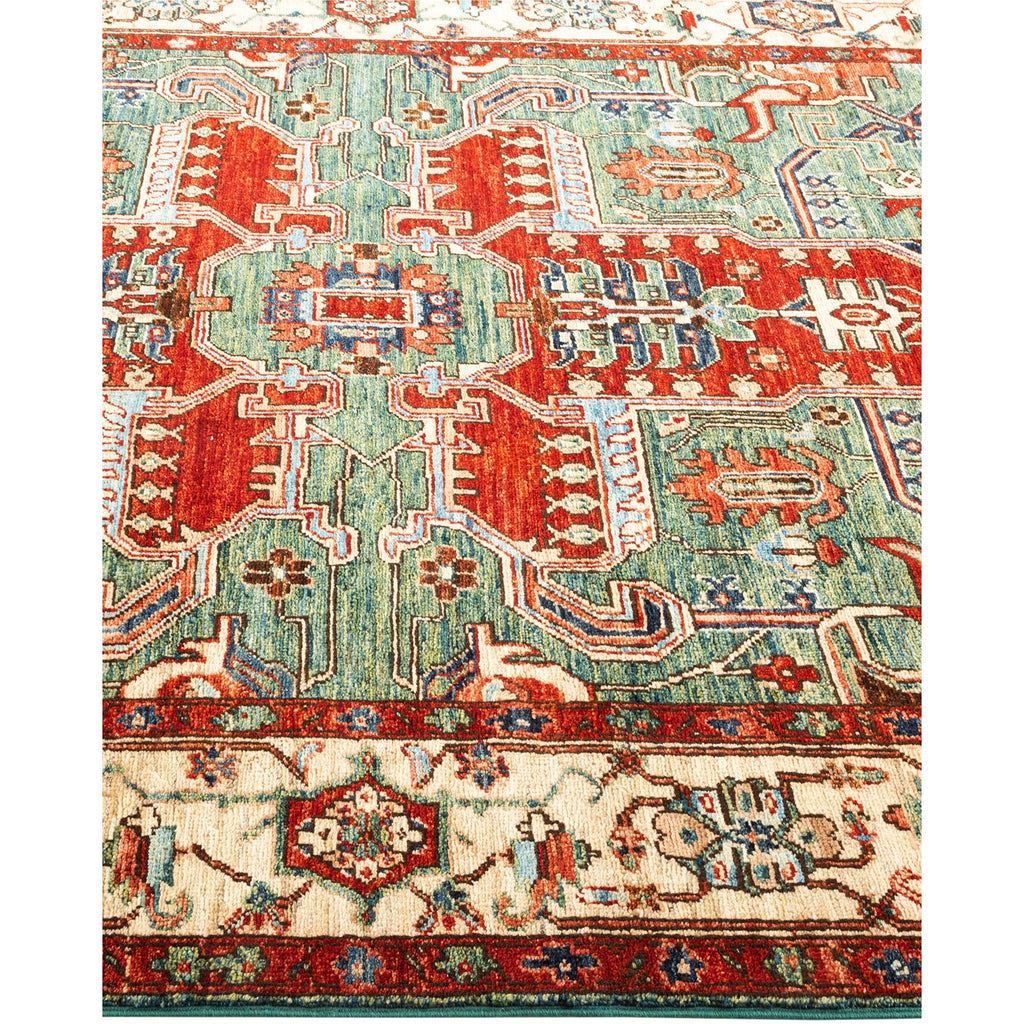 DS Serapi Hand-Knotted Rug - Green 5' 0" x 7' 11" Default Title