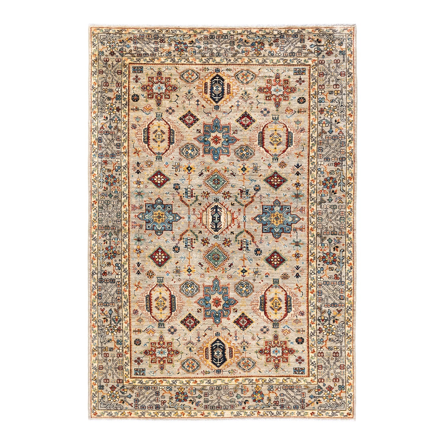 DS Serapi Hand-Knotted Rug - Ivory 6' 1" x 9' 0" Default Title