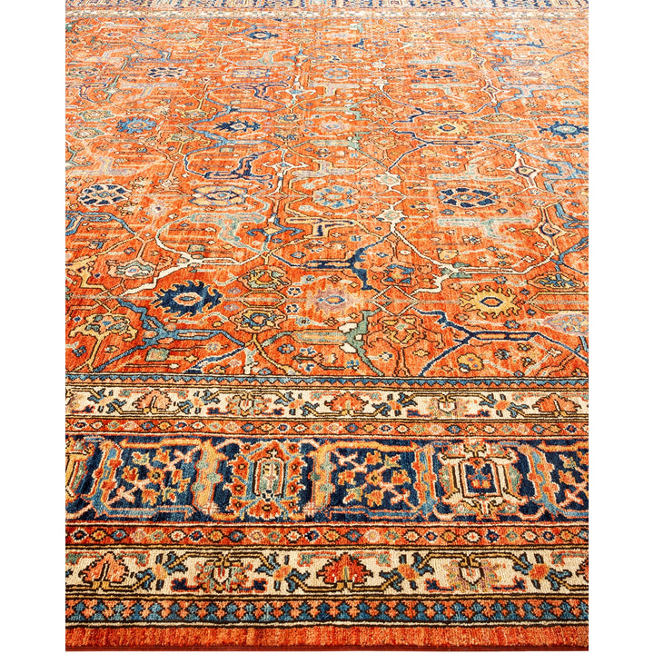 Exquisite handwoven Persian rug: intricate design with vibrant colors.