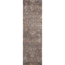 Vintage-inspired runner rug with distressed, intricate design and muted palette.
