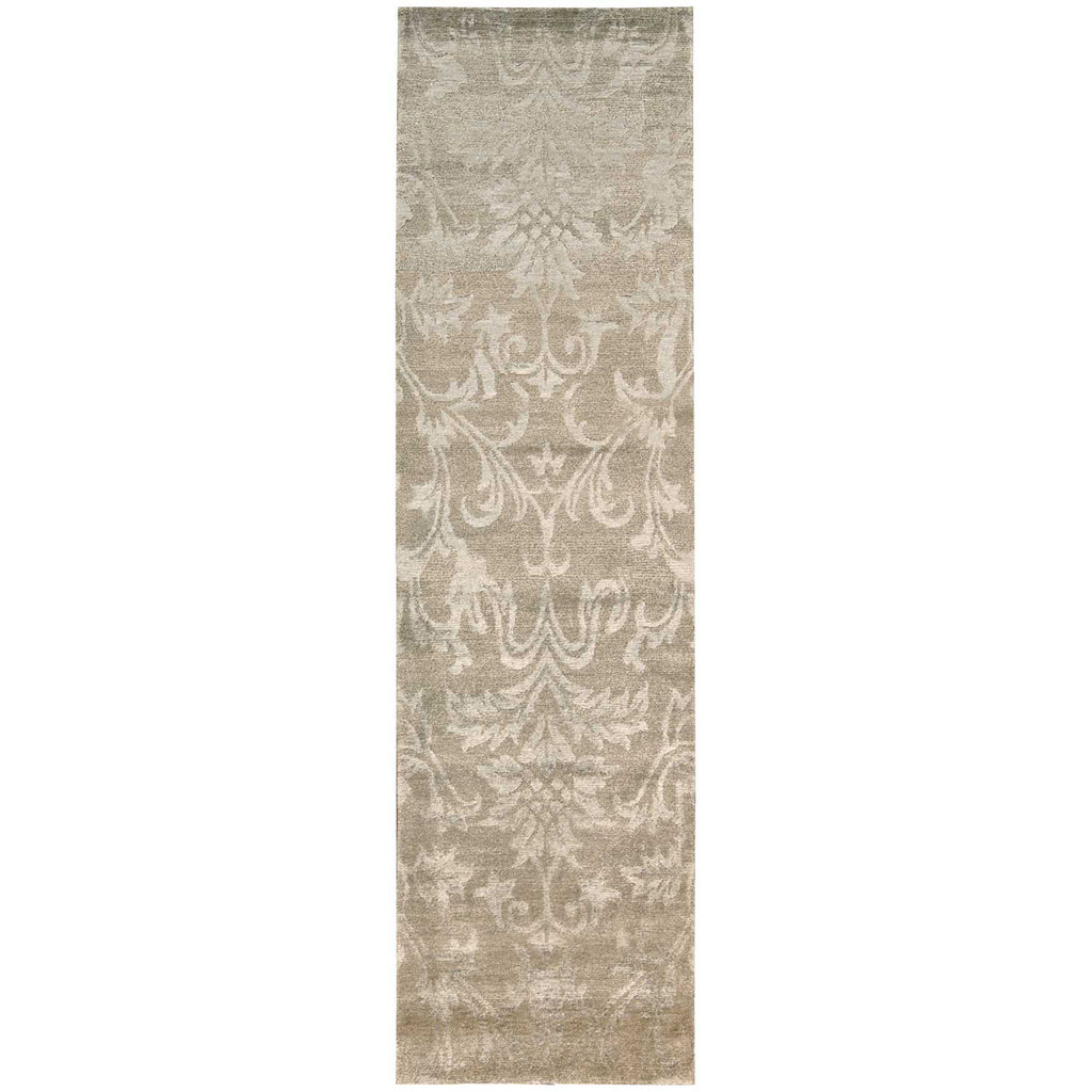 Elegant and versatile runner rug with ornate symmetrical floral design