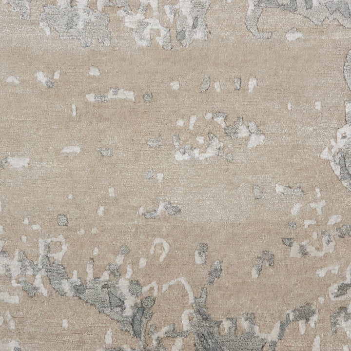 Abstract textile showcasing a modern, plush rug with subtle pattern.