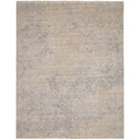 Vintage-inspired rectangular rug with intricate patterns and muted color palette.