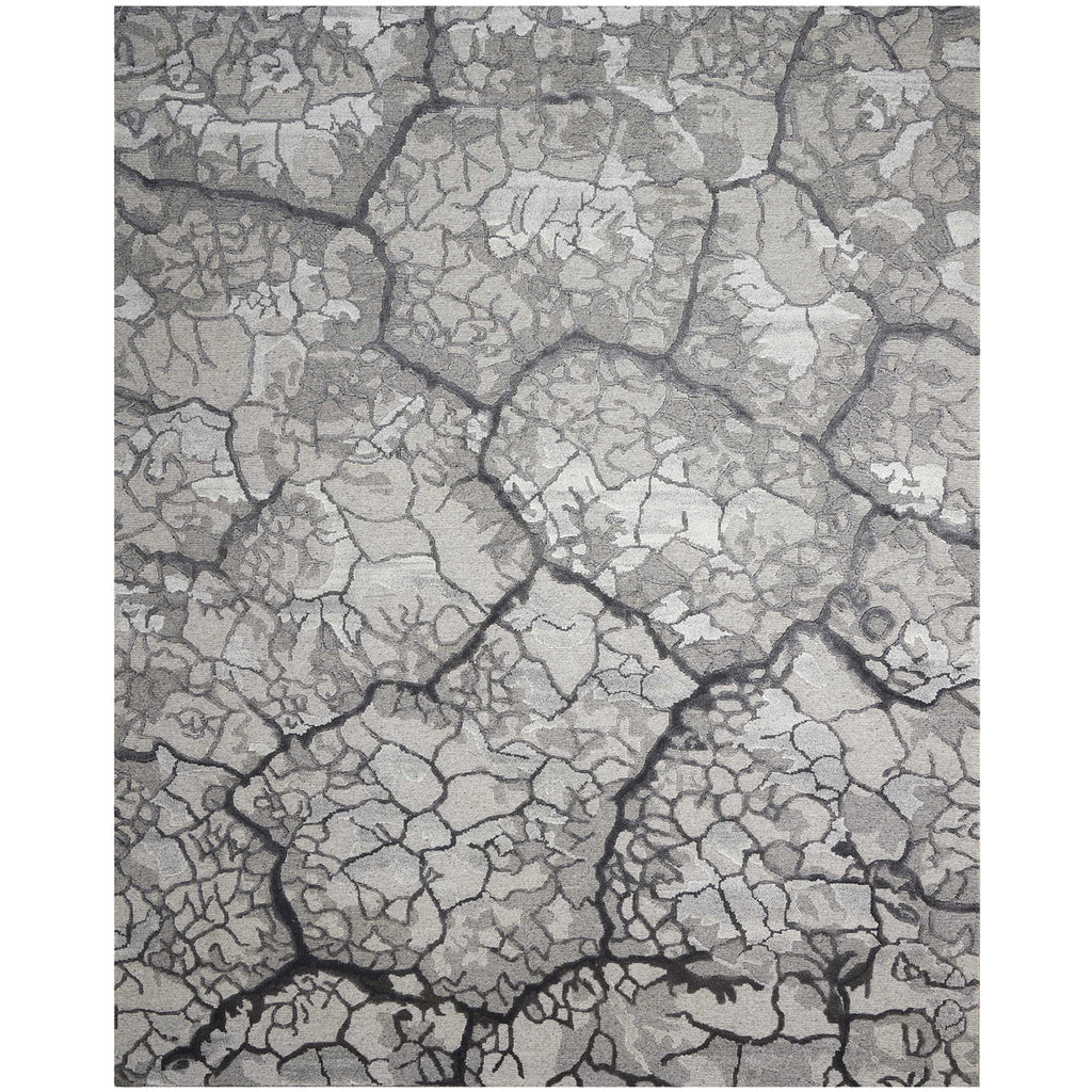 Abstract mosaic pattern resembling cracked surface in shades of gray.