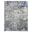 Vintage-style area rug with distressed blue and gray floral design.