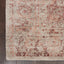 Traditional rug with faded pattern in muted beige and terracotta.
