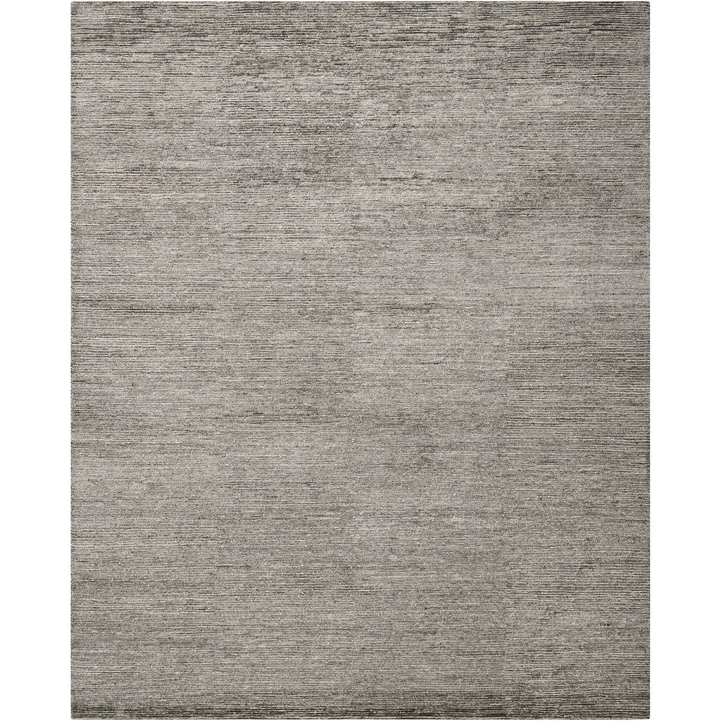 Modern rectangular area rug with subtle ombre gradient and textured appearance.